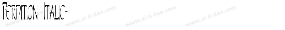 Perdition Italic字体转换